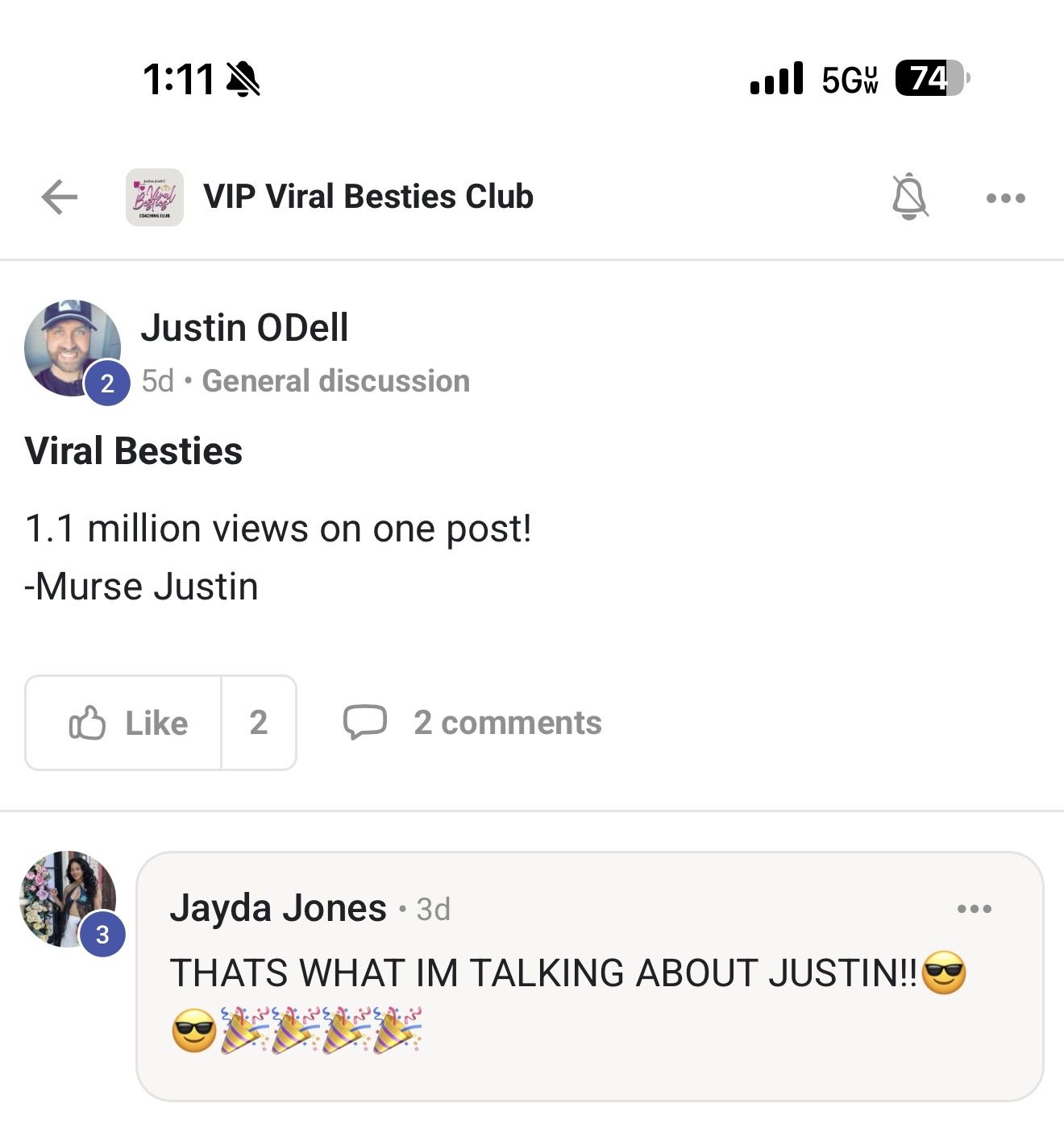 1.1M views on a single post