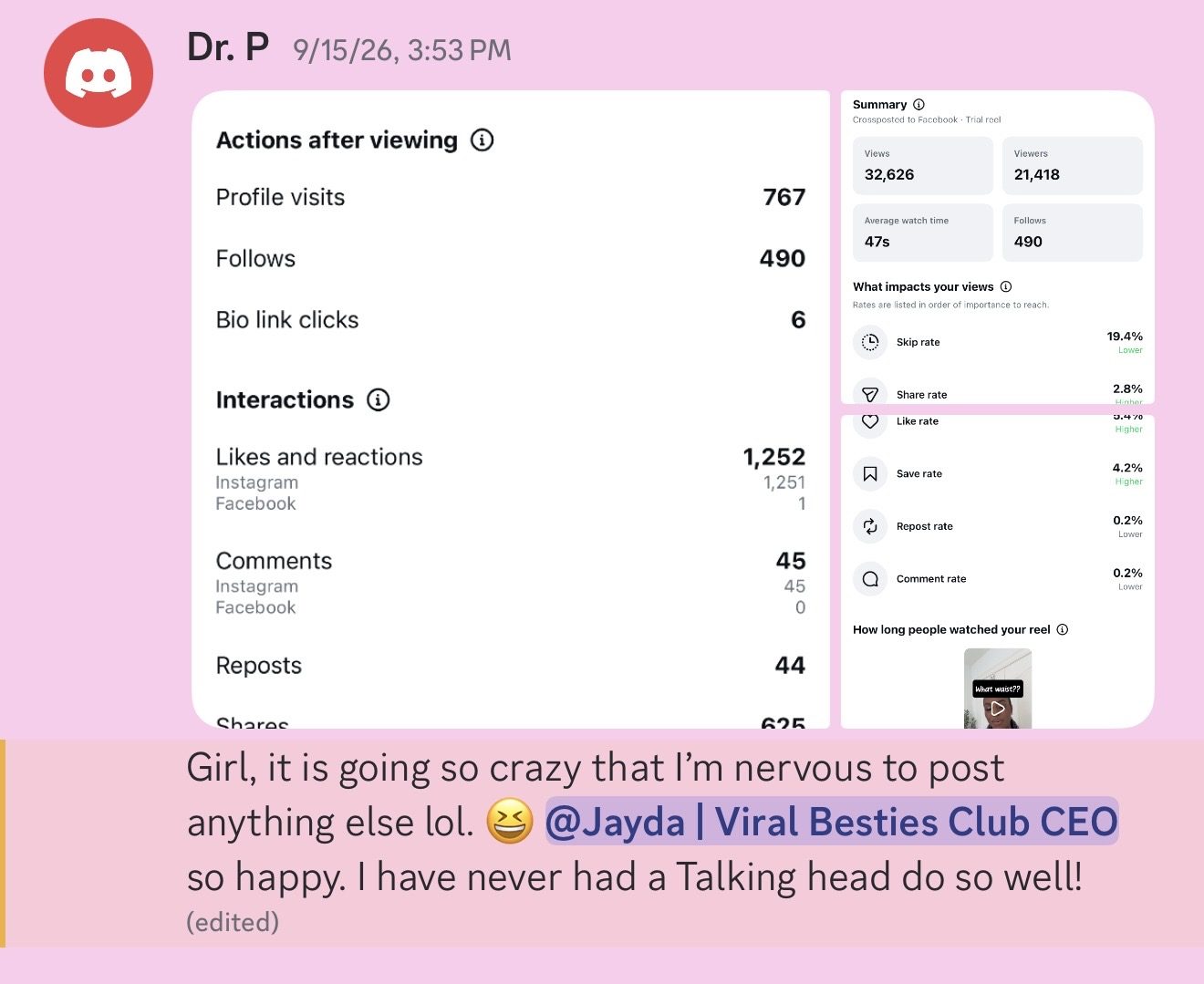 The first scripted video — 490 new followers within hours